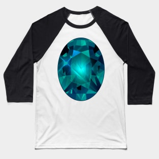 Turquoise Oval Shape Gemstone Baseball T-Shirt